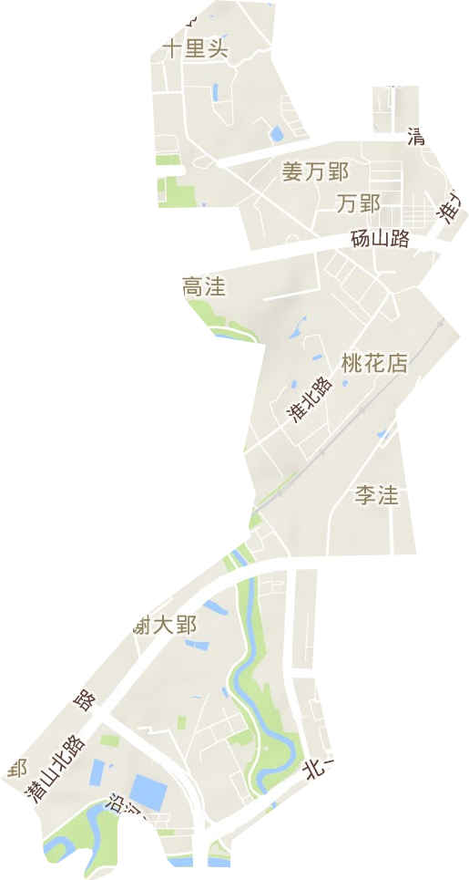 四里河街道地形圖