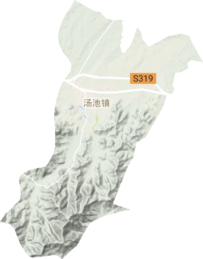 湯池鎮(zhèn)地形圖