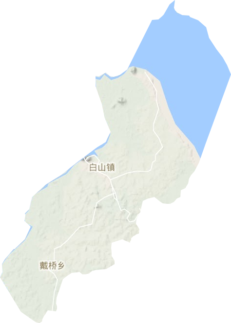 白山鎮地形圖
