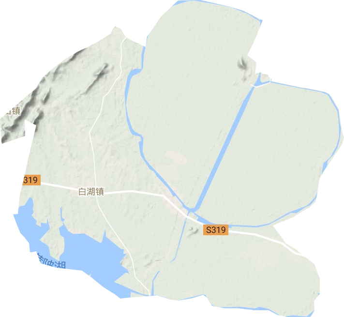 白湖鎮地形圖