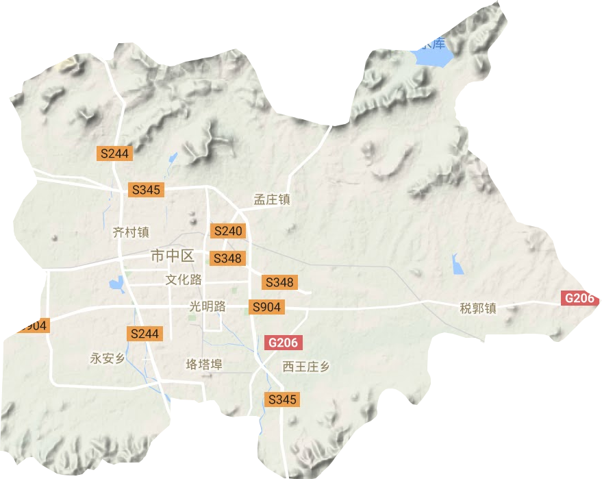 市中區(qū)地形圖