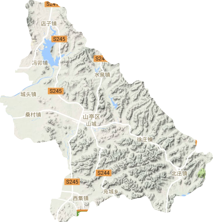 山亭區地形圖