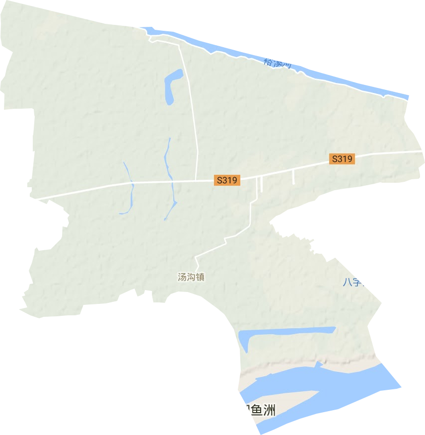 湯溝鎮地形圖