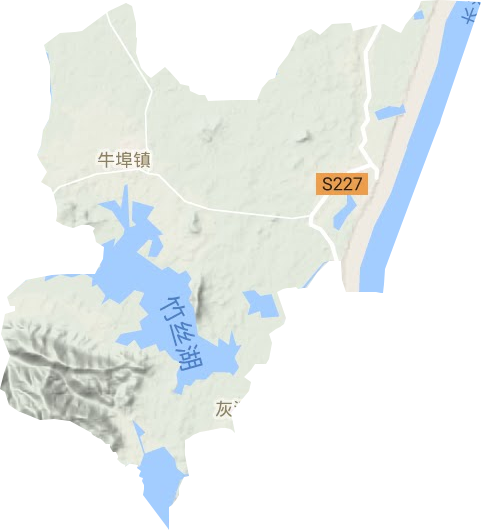 牛埠鎮地形圖