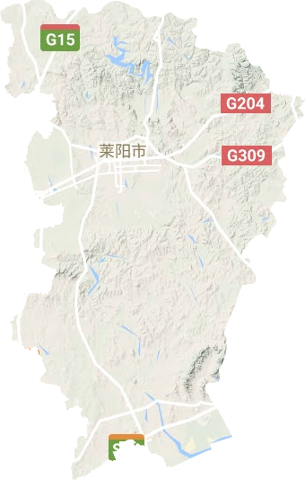 萊陽市地形圖