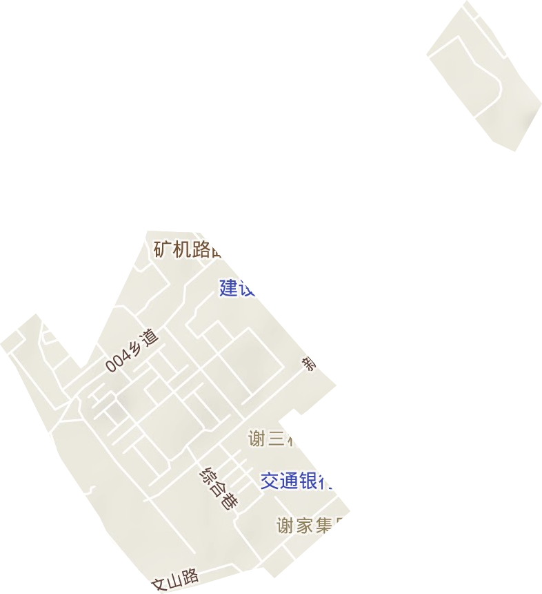 謝三村街道地形圖
