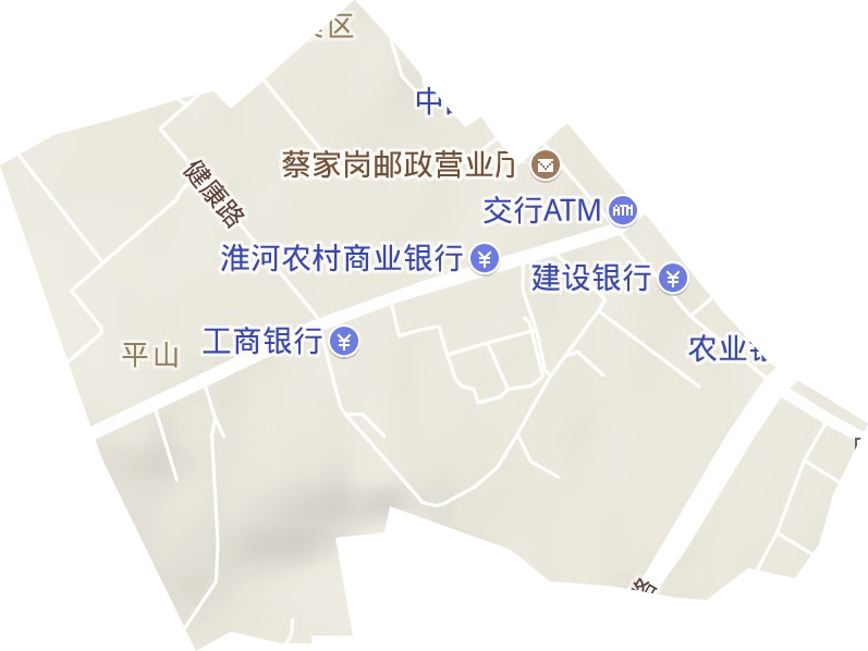 平山街道地形圖