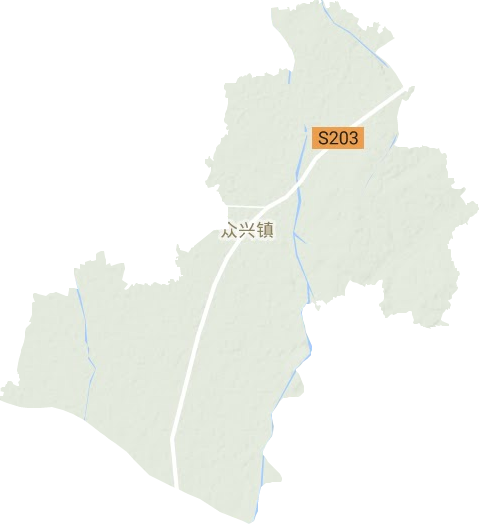 眾興鎮(zhèn)地形圖