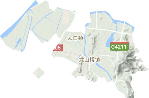 太白鎮地形圖