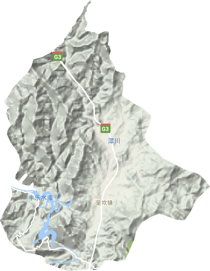 呈坎鎮地形圖