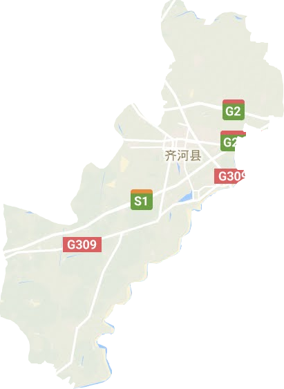 齊河縣地形圖