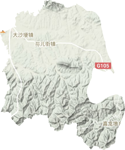 與兒街鎮地形圖