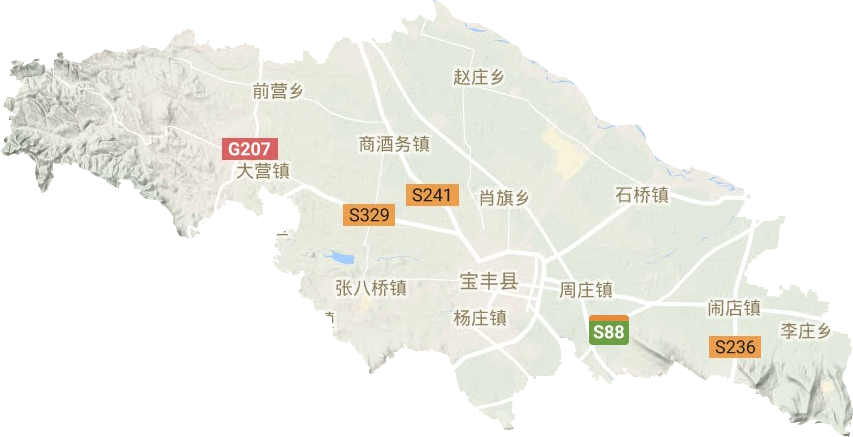 寶豐縣地形圖