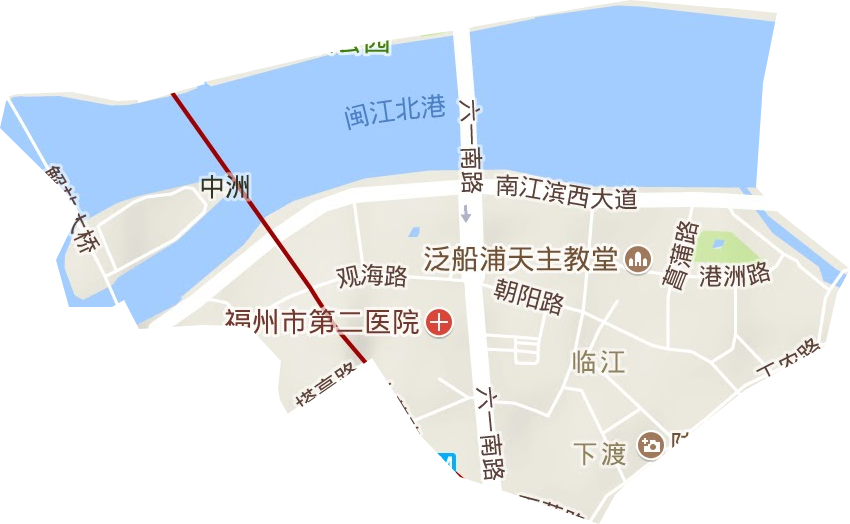 臨江街道地形圖