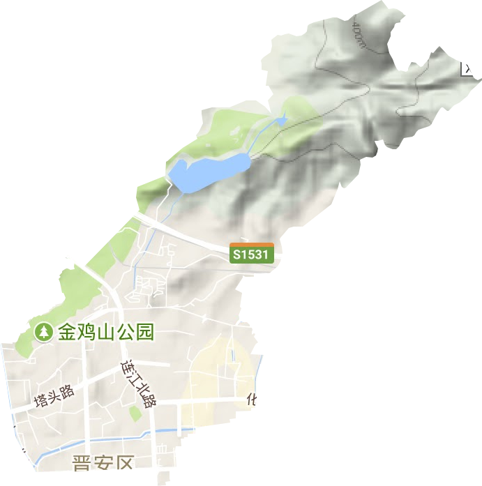 岳峰鎮地形圖