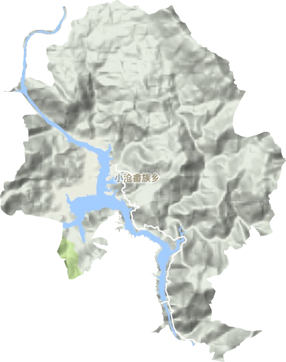 小滄畬族鄉地形圖