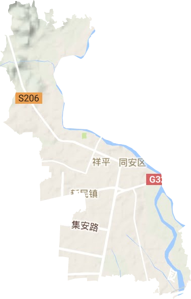 祥平街道地形圖