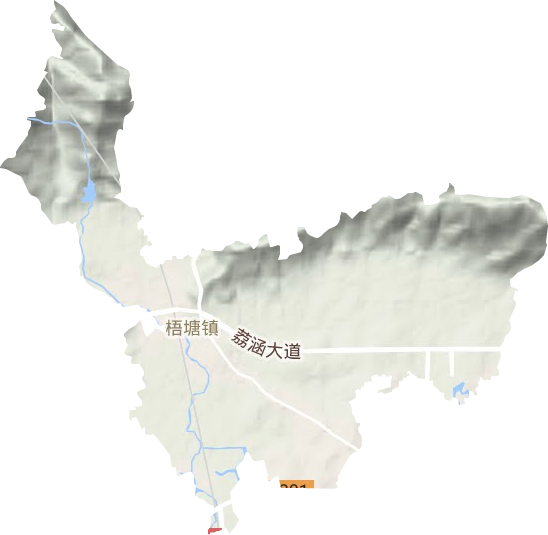 梧塘鎮地形圖