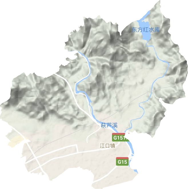 江口鎮地形圖