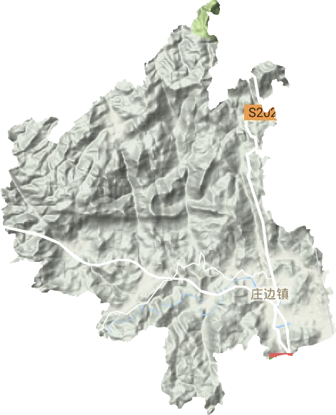 莊邊鎮地形圖