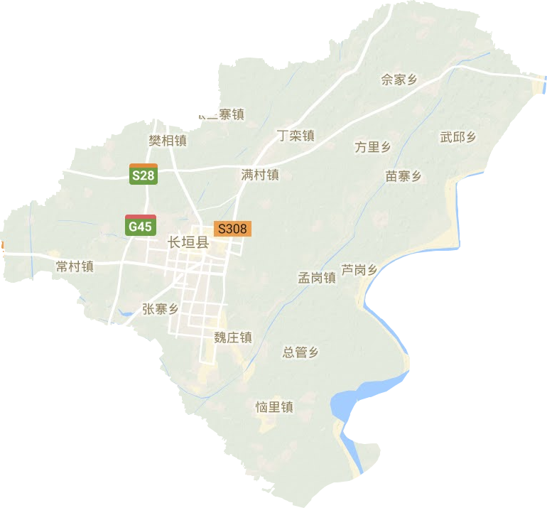 長垣縣地形圖