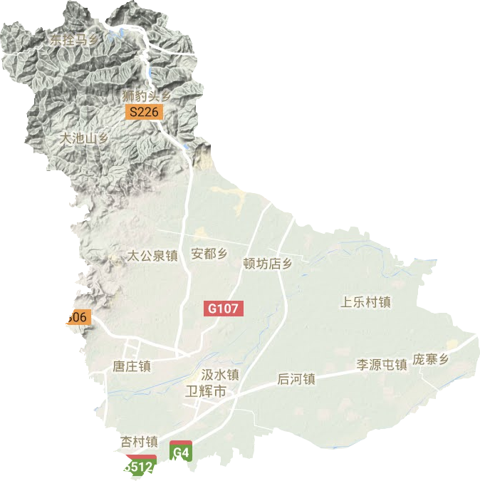 衛輝市地形圖