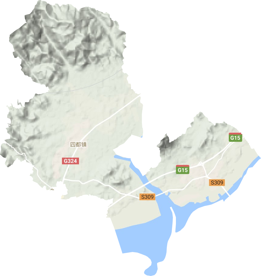 四都鎮(zhèn)地形圖