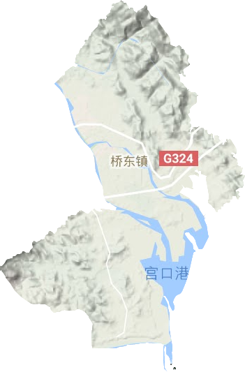 橋東鎮地形圖