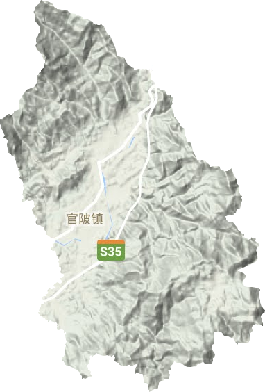 官陂鎮地形圖