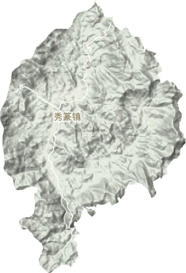 秀篆鎮(zhèn)地形圖