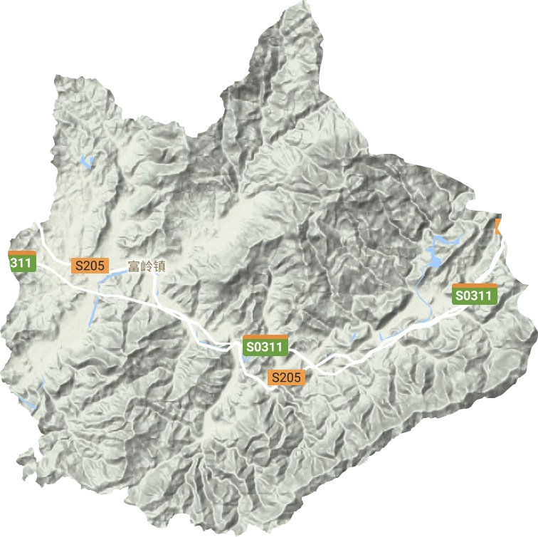 富嶺鎮(zhèn)地形圖