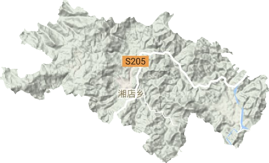 湘店鄉(xiāng)地形圖