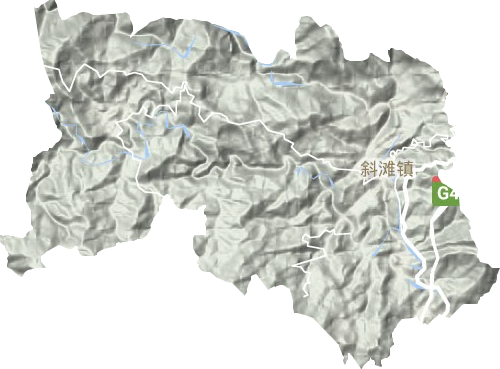 斜灘鎮(zhèn)地形圖