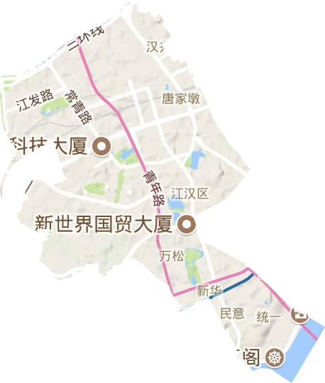 江漢區(qū)地形圖