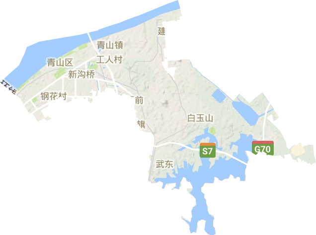 青山區地形圖