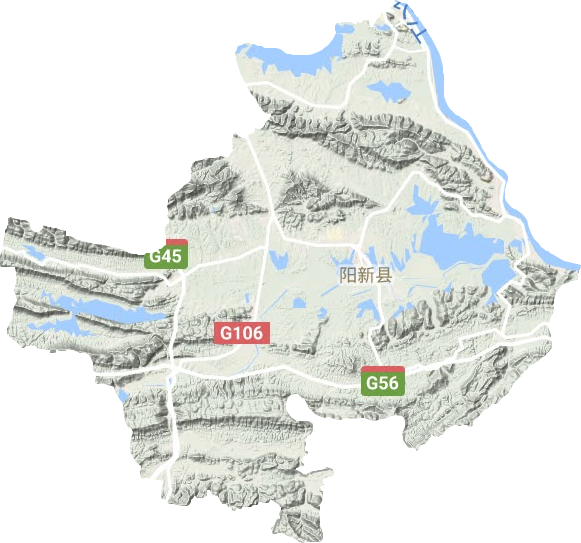 陽新縣地形圖
