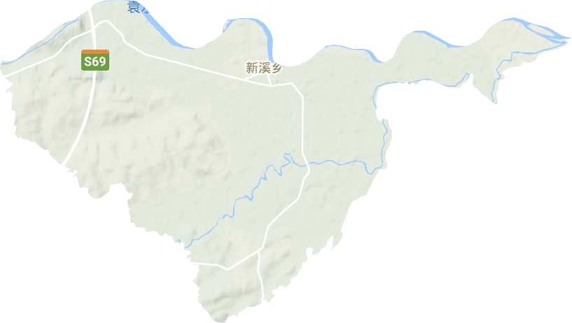 新溪鄉地形圖
