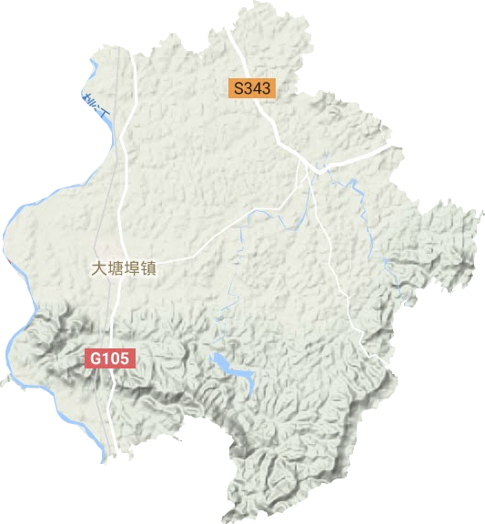 大塘埠鎮(zhèn)地形圖