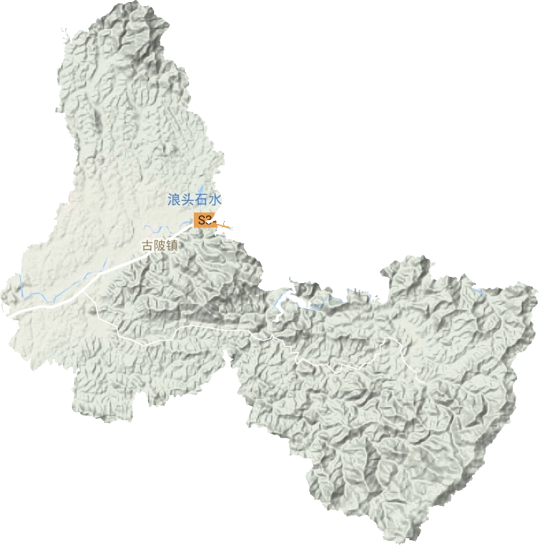 古陂鎮地形圖