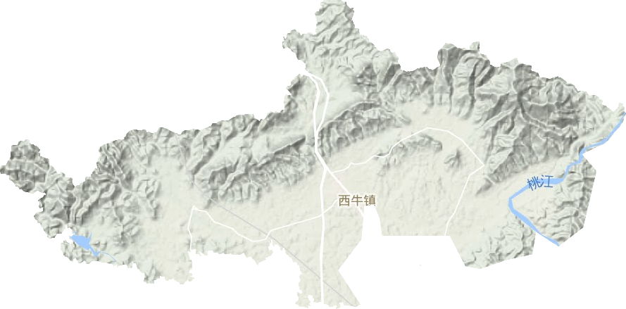 西牛鎮(zhèn)地形圖