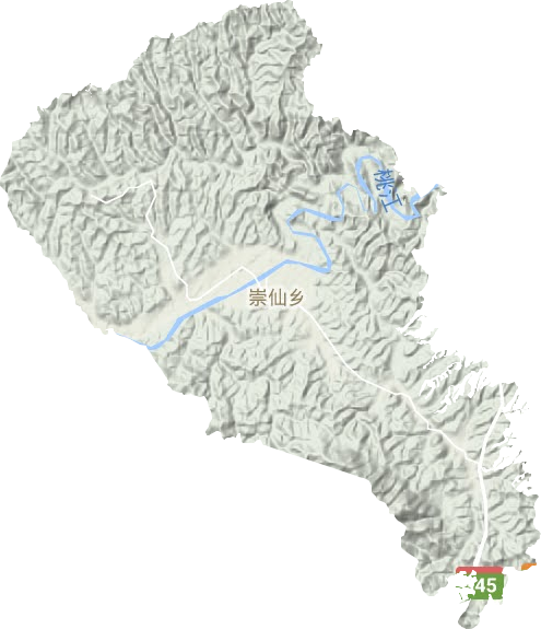 崇仙鄉(xiāng)地形圖
