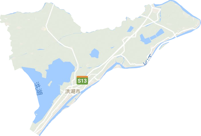 洪湖市地形圖