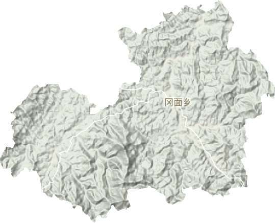 崗面鄉(xiāng)地形圖