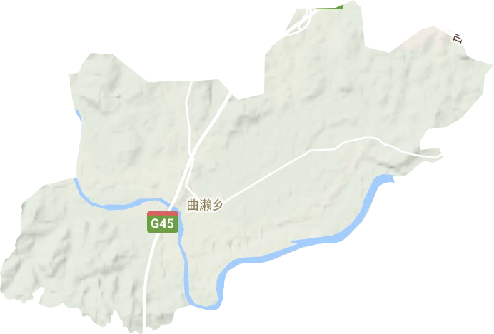 曲瀨鎮地形圖