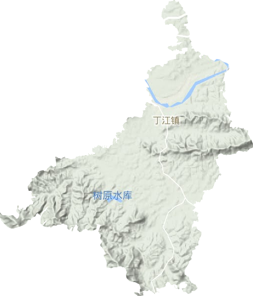 丁江鎮地形圖
