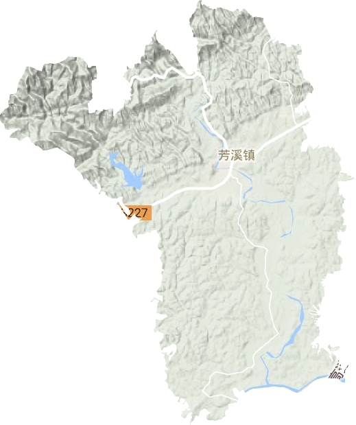 芳溪鎮地形圖