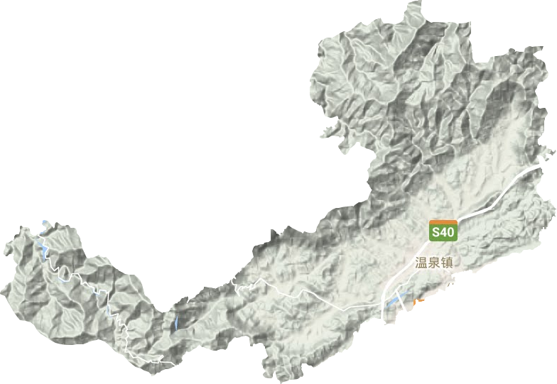 溫泉鎮地形圖