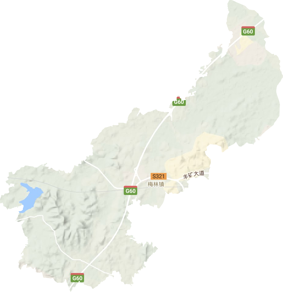 梅林鎮地形圖