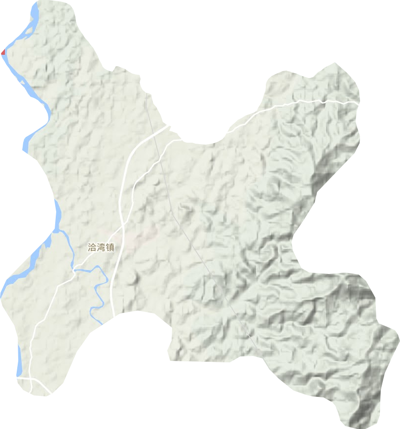 洽灣鎮(zhèn)地形圖