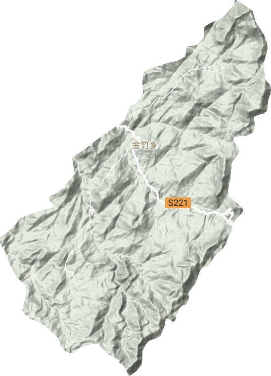金竹畬族鄉(xiāng)地形圖
